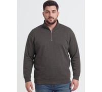Troyer BLEND "BHAliere Big & Tall", Herren, Gr. 4XL, charcoal mix, Sweatware, 60% Baumwolle, 40% Polyester, unifarben, regular fit normal, Rundhals, eingesetzt, Pullover Troyer, Stilvoller Sweat-Troye