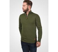 Blend Robin Herren Strickpullover Troyer Feinstrick Pullover Mit Stehkragen Und Reißverschluss, Größe:3XL, Farbe:Burnt Olive (77011)