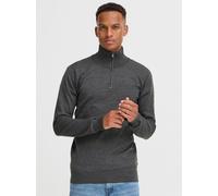 Troyer BLEND "BHCassri", Herren, Gr. L, charcoal mix, Feinstrick, 100% Polyester, meliert, Basic, normal normal, hoch geschlossener Ausschnitt, Pullover Troyer, Stilvoller Troyer mit Reißverschluss (4