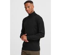 Troyer BLEND "BHCassri", Herren, Gr. 3XL, schwarz, Feinstrick, 100% Polyester, meliert, Basic, normal normal, hoch geschlossener Ausschnitt, Pullover Troyer, Stilvoller Troyer mit Reißverschluss (1228