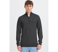 Troyer BLEND "BHWebex", Herren, Gr. L, charcoal mix, Feinstrick, 78% Viskose, 22% Polyester, meliert, Basic, normal normal, hoch geschlossener Ausschnitt, Pullover Troyer, Stilvoller Troyer mit Reißve