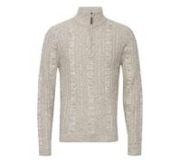 Blend Zotem Herren Strickpullover Troyer Grobstrick Pullover, Größe:L, Farbe:Bone White (120105)