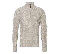 Blend Zotem Herren Strickpullover Troyer Grobstrick Pullover, Größe:L, Farbe:Bone White (120105)
