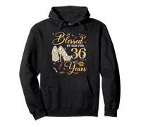 Blessed by God for 36 Years Old Women 36th Birthday Queen Pullover Hoodie