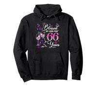 Blessed by God for 66 Years Old Women 66th Birthday Queen Pullover Hoodie