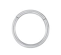 BLESSMYLOVE Silber 1.2mm 6mm Nasenring Hoop 316L Chirurgenstahl Knorpelohrring Septum Clicker Ring Edelstahl Klappbarer Segmentring Lippenring Conch Daith Helix Rook Tragus Snug Body Piercing Schmuck