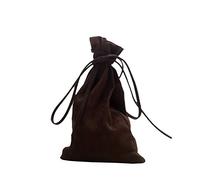 BLESSUME Mittelalterliche Tasche mit Kordelzug Renaissance Wikinger Kostüm Gürteltasche Hüfttasche, Braun, 1 Count (Pack of 1), Beutel