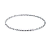 Bling Jewelry Gewebtes Seil Dünnes Kabel Runde Stapelbare Geflochtene Verdrehte Armreif Armband Für Frauen Freundin .925 Sterlingsilber