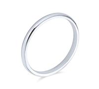 Bling Jewelry Personalisierter Unisex Paarring Aus .925 Sterlingsilber Für Männer Und Frauen Einfaches Poliertes Minimalistisches Kuppeldesign 2,3,4 MM Anpassbar