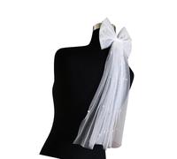 Blingbling perlenbesetzter Haarkamm mit Schleife, Schmuck, moderner Braut Kopfschmuck für Abschlussbälle, Festzüge, glitzernde Schleife, Haarschmuck, Kopfschmuck, Schleier für Festzüge, Abschlussbälle
