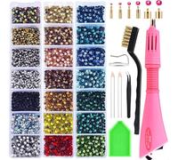 BLINGINBOX DMC Hotfix-Strasssteine zum Aufbügeln, 3000 Stück, verschiedene Größen