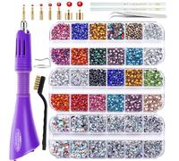 BlinginBox Lila Hotfix Strasssteine Set 5000 Stk 3 Boxen Mix Kleidung
