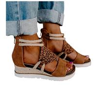 Blingko Sandalen Damen mit Absatz Lässig Riemchensandalen Frauen Mädchen Sandaletten Leicht Bequem Sommersandalen Vintage Sexy Sandalen Basic Keilsandalen Sandalen Damen Weiß