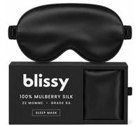 Blissy Schlafmaske aus Seide - Augenmaske aus Seide für Damen und Herren für totale Verdunkelung - Augenmaske aus Seide - 100% reine Maulbeerseide, 22 Momme 6a Fasern - Augenbinde,