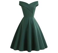 Blitzangebote Des Tages Damen Kleider Sommer Knielang Sale Abendkleider Damen Cocktailkleid Frauen Ointage-Punkt Ärmellos Einhals-Schulter Vintage- Ballkleider Blitzangebote Des Tage Sale Angebote