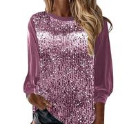 Blitzangebote Des Tages Festliche Oberteile Damen Glitzer Oberteile Damen Elegant Pailletten Bluse Damenblusen Langarm Sexy Silvester Outfit Große Größen Festliche Oberteile Glitzer Bluse for Party