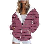 Blitzangebote Des Tages Langarmshirt Damen Zurück Drucken Damen Hoodie Damen Sweatjacke Pullover Y2K Sweatjacke Oversized Y2K Kapuzenjacke Gestreifter Kordelzug Sweatjacke Mit Kapuze Basic Hoodie