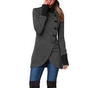 Blitzangebote, Marken Sweatjacke Damen Sale, Winter Jacke Damen Übergangsjacke Mäntel Pullover Casual Reißverschluss Kapuzenknopf Langer Mantel Jacke Hahnentritt Damen Mantel, Damen Jacke Winter Sale