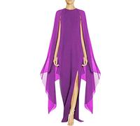 Blitzangebote Sommerkleid Damen Große Größen Damenkleid, Tiefe, Schmale Taille, Festes, Unregelmäßiges Kleid, Langes Kleid, Swing, Solides Wein-Partykleid Rückenfreies Kleid Sommerkleider Lang Sale