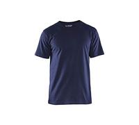 Blklder Damen T-Shirt, Blau, Kurzarm, Crew-Ausschnitt, M (EU), Alpha, Regular, 1 Count, Ohne Kragen, Einfarbig, Pull-On, Stretch, Frauen, T-Shirt