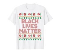 BLM Black Lives Matter Weihnachtsmarkt Isle Hässlicher Stil Weihnachten Preisgünstiges Grafik-T-Shirt, Herren, Weiß, L