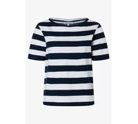 MORE & MORE T-Shirt mit Viskose-Anteil und Rundhalsausschnitt in Marine, Größe 36