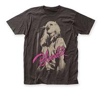 Blondie - Herren Mikrofon ausgestattet T-Shirt Gr. Large, anthrazit