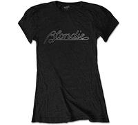 Blondie - T-Shirt # L Ladies Black # Logo