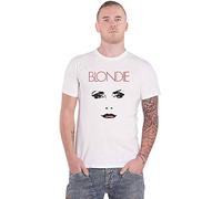 Blondie T Shirt Staredown Band Logo Debbie Harry Nue offiziell Herren Weiß L