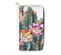 Blooming Green Slim Thin Credit Card Wallet PU Leather Bifold Cash Wallet Zipper Coin Pocket ID Window Wallet Storage Bag Wallet Coin Purse Pouch Change Holder Small with Zipper for Men And Women