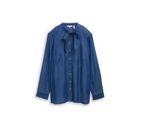 blouse denim look with bow tie 50