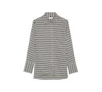 Blouse, long shape, shirt collar, chest pocket, long sleeves, pr MULTI 34 MULTI