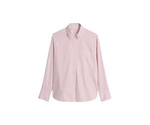 Blouse, oversized fit, long kimono sleeve, kent collar, chest pocket, stripes Mehrfarbig 42