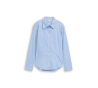 Tom Tailor - Fitted Popeline Hemdbluse blue white poplin stripe - Gr. - 38