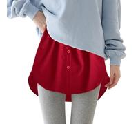 Blouse Skirt Women's Undershirt Blouses Skirt Underlayer Blouse Extension Shirt Extension Shirt Extension Underskirt Blouses Extension Hoodie Extender Women's Layering Top Mini Skirt