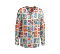 Milano Italy - blouse w/ neck panel 1/1 sleeve blush print - Gr. - 36