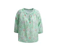 blouse w neckpanel + slit, 3/4 raglan sleeves Türkis 34