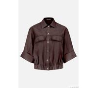 Jackenblazer BETTY BARCLAY "Damen mit 3/4 Arm", Damen, Gr. 36, muskat, Obermaterial: 91% Lyocell, 9% Polyester, lässig geschnitten normal, Rundhals, Blazer (42778637-36) muskat