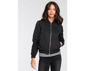 Blouson AJC, Damen, Gr. 34, schwarz, Web, Obermaterial: 100% Polyester. Futter: 100% Polyester, figurumspielend hüftlang, Rippbündchen, Jacken Blouson, mit Rippkragen, praktische Eingrifftaschen, Leic