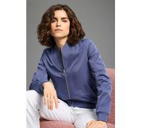 Blouson AJC, Damen, Gr. 38, blau, Web, Obermaterial: 100% Polyester. Futter: 100% Polyester, unifarben, figurumspielend hüftlang, Rippbündchen, Jacken Blouson, mit Rippkragen, praktische Eingrifftasch