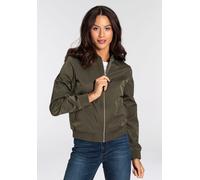 Blouson AJC, Damen, Gr. 44, grün, Web, Obermaterial: 100% Polyester. Futter: 100% Polyester, figurumspielend hüftlang, Rippbündchen, Jacken Blouson, modischer Look, mit Rippkragen, praktische Eingriff