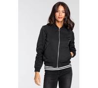 Blouson AJC, Damen, Gr. 44, schwarz, Web, Obermaterial: 100% Polyester. Futter: 100% Polyester, figurumspielend hüftlang, Rippbündchen, Jacken Blouson, modischer Look, mit Rippkragen, praktische Eingr