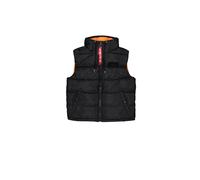 Blouson ALPHA INDUSTRIES "Hooded Puffer Vest FD", Herren, Gr. M, schwarz, Obermaterial: 100% Polyester; Futter: 100% Polyester; Füllung: 100% Polyester, Jacken Blouson (84298636-M) schwarz