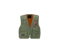 Blouson ALPHA INDUSTRIES "Utility Vest", Herren, Gr. S/M, grün (sage, grün), Obermaterial: 100% Nylon; Futter: 100% Polyester, Jacken Blouson (27648429-S) sage, grün