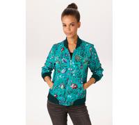 Blouson ANISTON CASUAL, Damen, Gr. 38, grün, schwarz, rot, bordeaux, wollweiß, blau, lila, braun, beige, Crêpe, Obermaterial: 100% Polyester. Futter: 100% Polyester, bedruckt, geblümt, figurumspielend