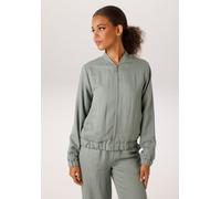 Blouson ANISTON CASUAL, Damen, Gr. 46, schilf, Twill, Obermaterial: 64% Lyocell, 30% Viskose, 6% Polyamid. Futter: 100% Polyester, unifarben, figurumspielend hüftlang, elastischer Bund mit innenliegen