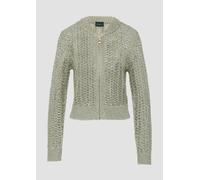Blouson aus Ajourstrick mit Pailletten L Grün 2165571.7721.L