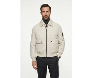 Blouson BOSS ORANGE "Oking", Herren, Gr. 54, beige (light beige271), Web, Obermaterial: 100% Polyester, unifarben, regular fit hüftlang, Strickbündchen, Jacken Blouson, mit abnehmbarem Kragen (3882284
