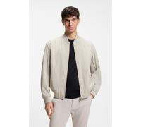 Blouson BOSS ORANGE "Osruf", Herren, Gr. 60, beige (open grau070), Web, Obermaterial: 87% Polyamid, 13% Elasthan, unifarben, regular fit normal, Rippstrickbündchen, Jacken Blouson, Rippbündchen, Regul
