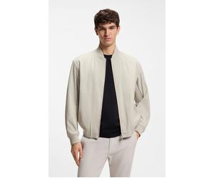 Blouson BOSS ORANGE "Osruf", Herren, Gr. 60, open grau070, Web, Obermaterial: 87% Polyamid, 13% Elasthan, unifarben, regular fit normal, Rippstrickbündchen, Jacken Blouson, Rippbündchen, Regular Fit,